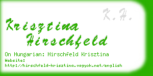 krisztina hirschfeld business card